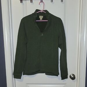 L.L Bean Forest Green Quarter Zip Sweater S